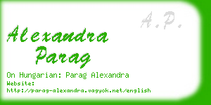 alexandra parag business card